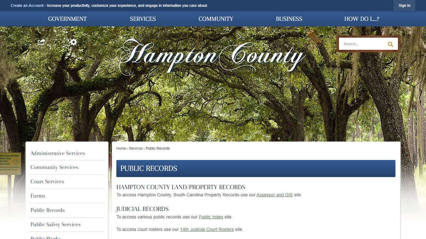 Public Records | Hampton County, SC - Official Website